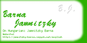 barna jamnitzky business card